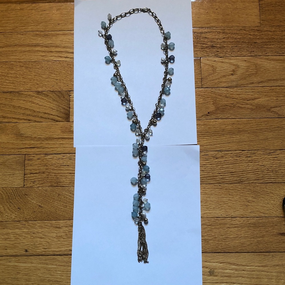 Elegant Blue Beaded Necklace